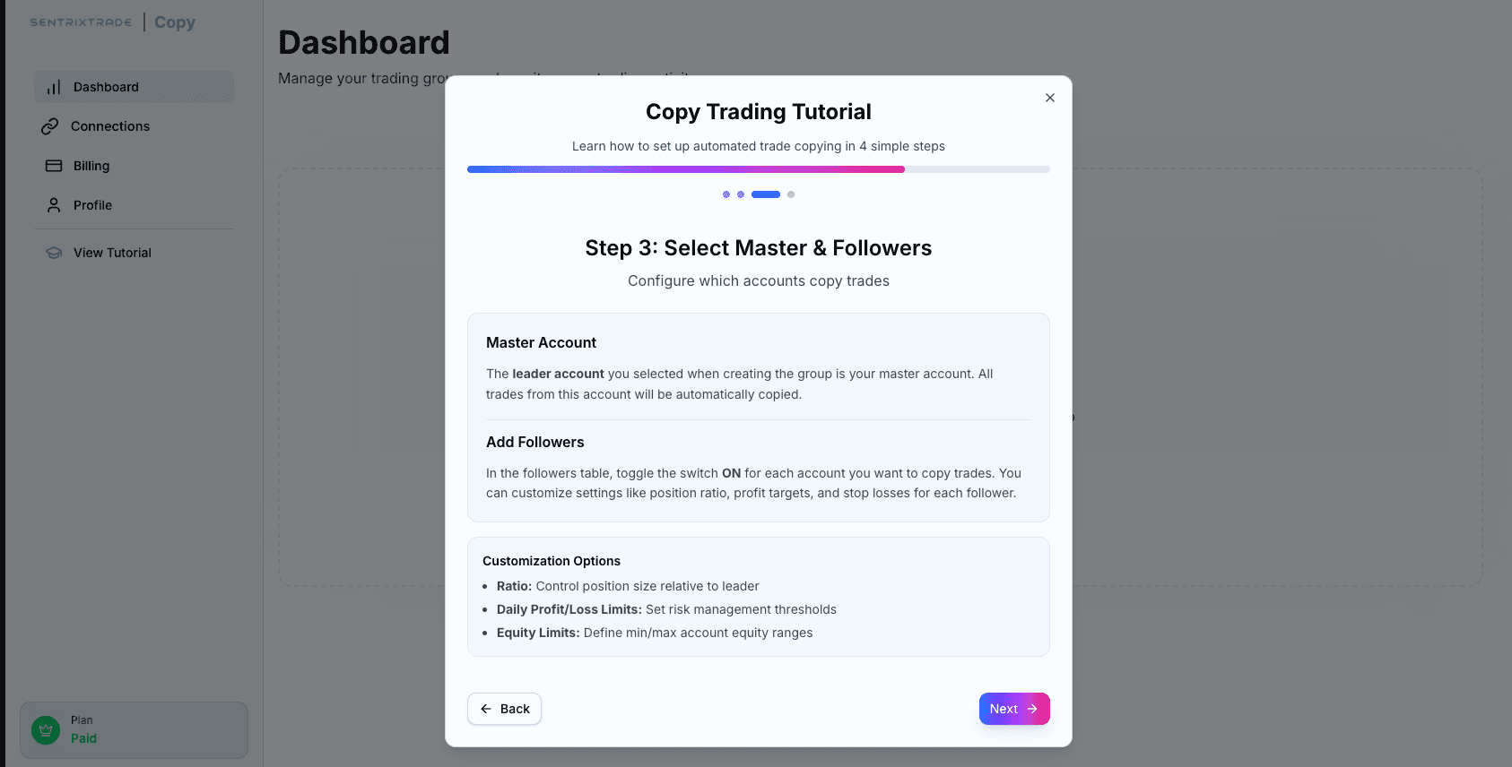 SentrixCopy Dashboard Preview